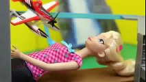 Frozen Elsa Barbie on Fire with Peppa Pig Mickey Mouse and Disney Planes by DisneyCarToys