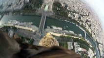 Flying eagle by Sony Action Cam Mini (A flight over Paris)