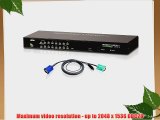 ATEN 16-Port USB/PS2 Combo KVM Switch with Cables CS1316KIT (Black)