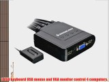 4-Port Usb Cable Kvm Switch With Cables And Remote Control