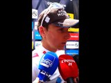 Romain Bardet, juste après sa victoire lors de la 5e étape du Critérium du Dauphiné 2015