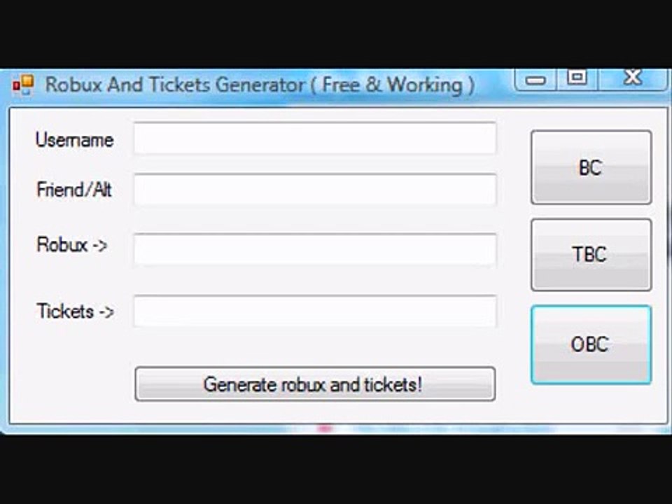 Roblox Robux and Tickets Generator