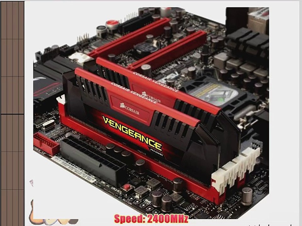 Corsair Vengeance Pro 16GB 2x8GB DDR3 2400MHz PC3 19200 Desktop Red CMY16GX3M2A2400C11R