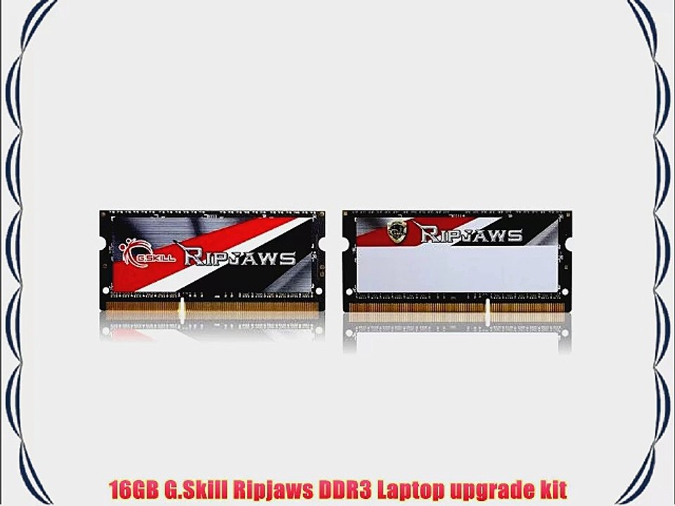 G.Skill Ripjaws Series Laptop Memory F3-1600C9D-16GRSL 16GB (2 x 8G)  DDR3 SO-DIMM 1.35v  Dual-channel