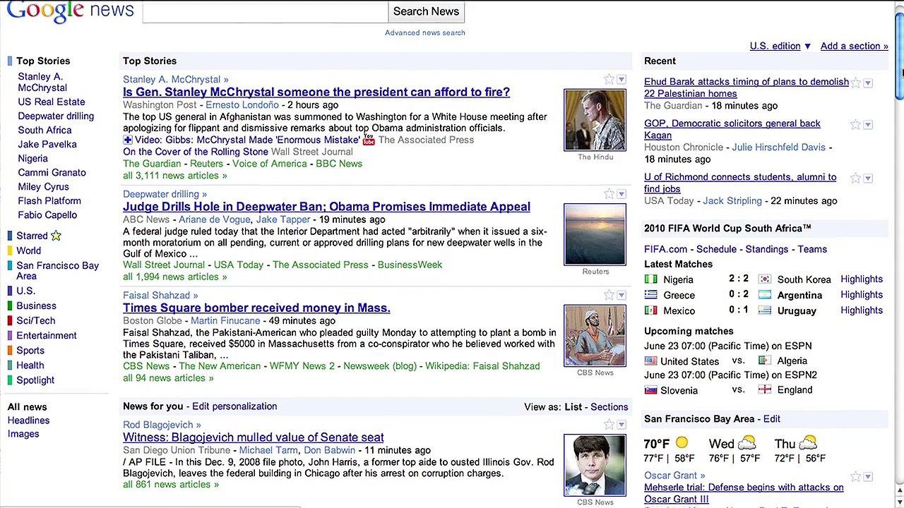 About the Google News Updates