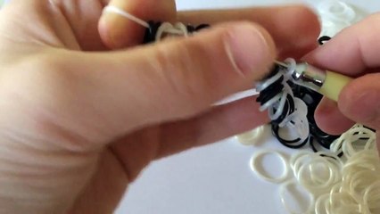 Oreo Track Hook Only Rainbow Loom Bracelet Tutorial | LoominItUp