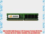 4GB (2x2GB) RAM Memory 4 HP/Compaq ProLiant ML110 G6 ProLiant ML110 G7 (DDR3-1333MHz 240-pin