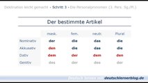 Deutsch lernen / Learn German: Personalpronomen - Deklination 03