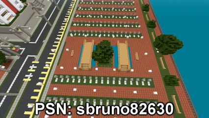 Minecraft Xbox  PS3 MASSIVE City Replica Map  Sky Scrapers Airport Football Stadium