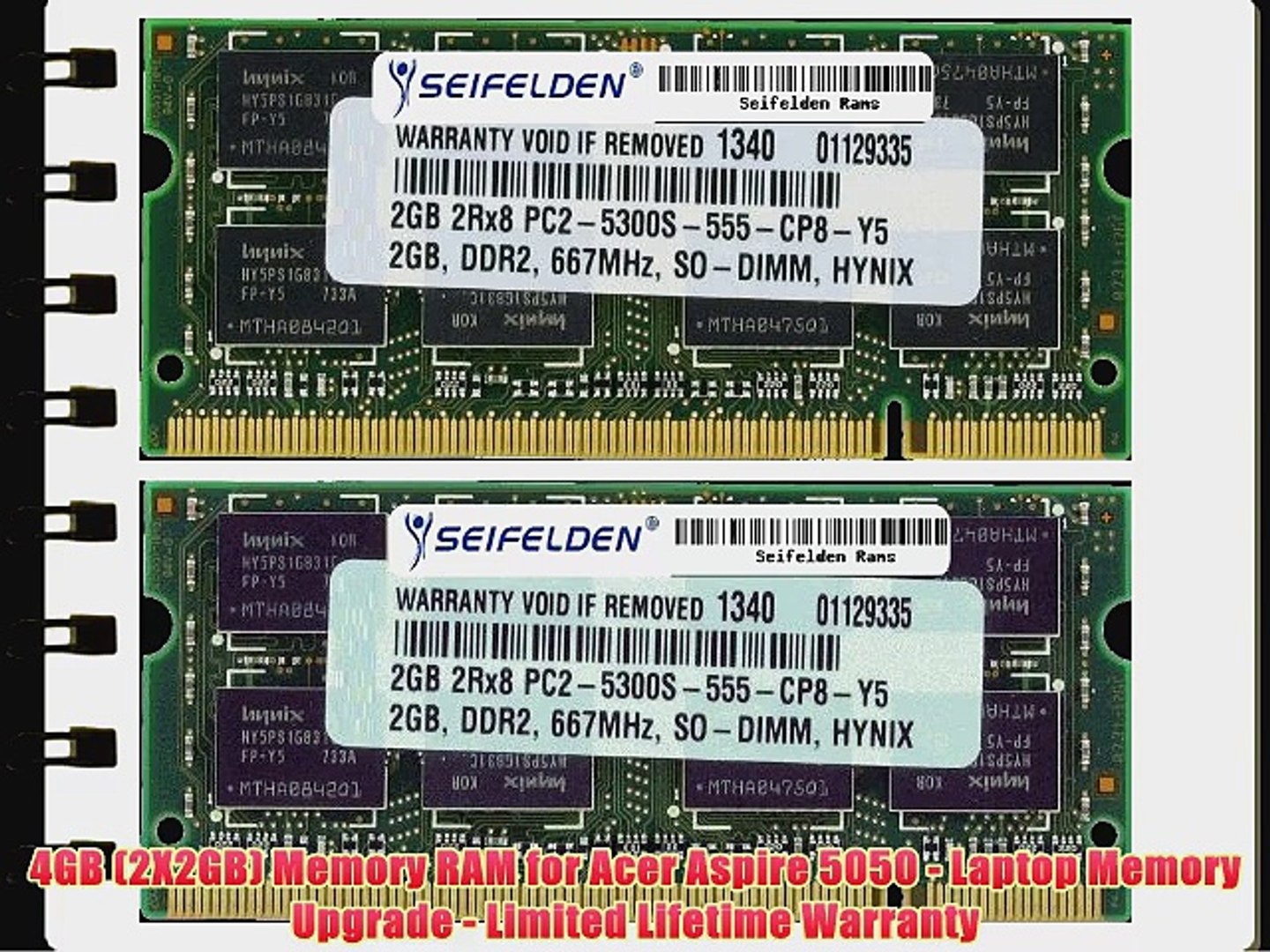 4GB (2X2GB) Memory RAM for Acer Aspire 5050 - Laptop Memory Upgrade -  Limited Lifetime Warranty - video Dailymotion