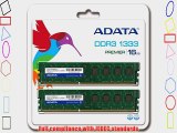 ADATA Premier Pro Series 16 GB Kit (8 x 2) DDR3 1333Mhz CL11 Dual Channel Desktop Memory AD3U1333W8G9-2
