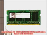 Kingston Apple 2GB 1066MHz DDR3 SODIMM iMac and Macbook Memory (KTA-MB1066/2GR)
