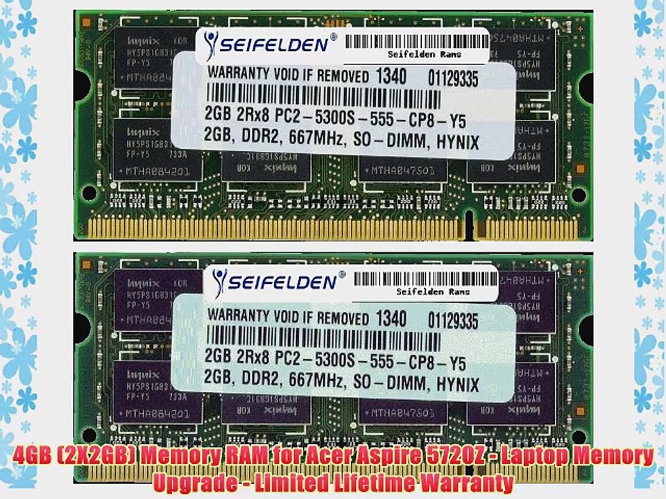 4GB (2X2GB) Memory RAM for Acer Aspire 5720Z - Laptop Memory Upgrade -  Limited Lifetime Warranty - video Dailymotion
