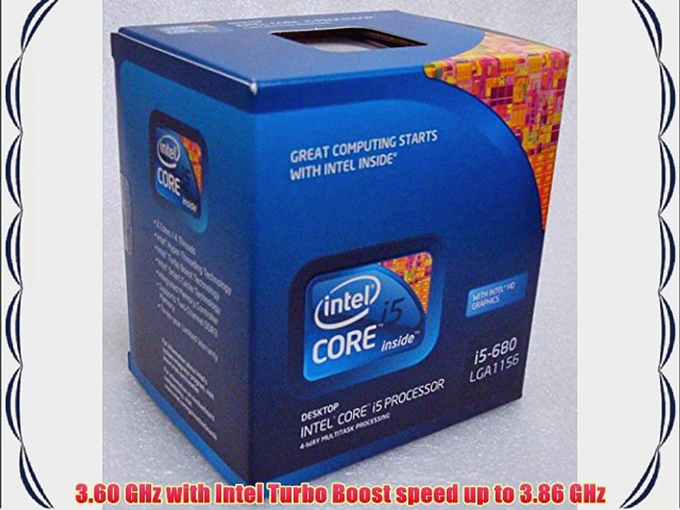 Intel Core i5-680 3.60GHz 4 MB LGA1156 Processor 16 GB BX80616I5680 Dual core