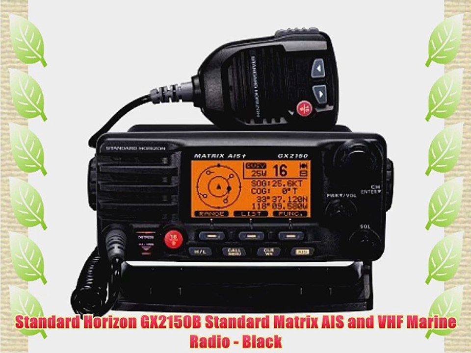 Standard Horizon GX2150B Standard Matrix AIS and VHF Marine Radio - Black