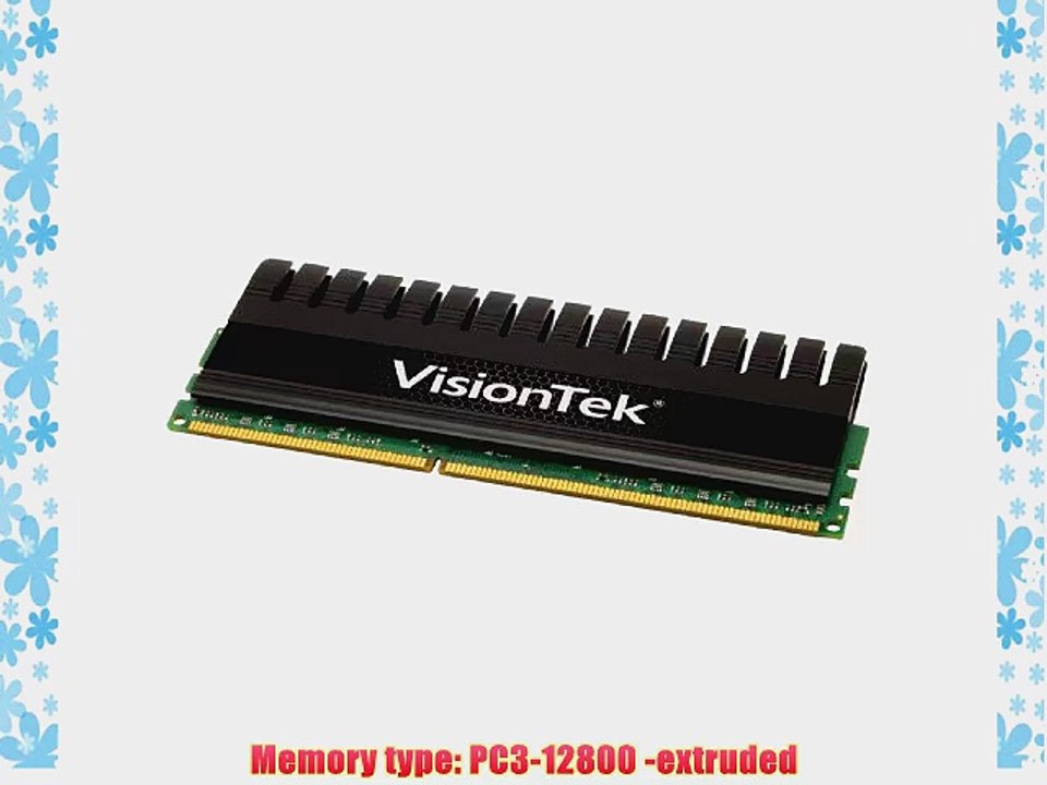 VisionTek Black Label 4GB PC3-12800 CL9 1600 EX DDR3 Memory Single Module (900393)