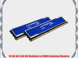 Kingston Technology HyperX Blu 16 GB Kit (2x8 GB) 1600MHz DDR3 PC3-12800 Non-ECC CL10 DIMM