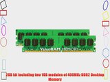 Kingston ValueRAM 2GB 400MHz DDR2 Non-ECC CL3 DIMM (Kit of 2) Desktop Memory