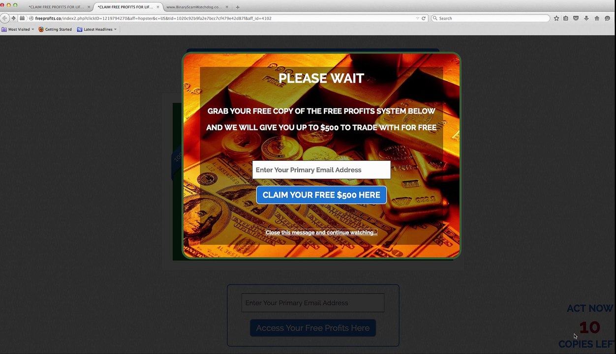 Free Profits Scam Exposed