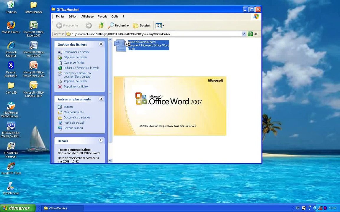Sauvegarder un document sur WORD 2007