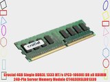 Crucial 4GB Single DDR3L 1333 MT/s (PC3-10600) DR x8 RDIMM 240-Pin Server Memory Module CT4G3ERSLD81339