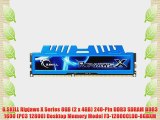 G.SKILL Ripjaws X Series 8GB (2 x 4GB) 240-Pin DDR3 SDRAM DDR3 1600 (PC3 12800) Desktop Memory