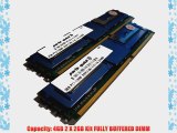 4GB 2 X 2GB PC2-5300F 667MHz 240 pin DDR2 SDRAM ECC Fully Buffered FB DIMM Server Memory for