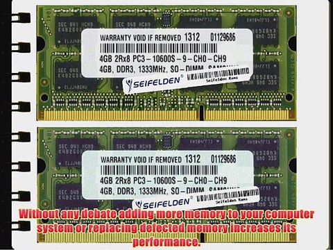 8GB (2X4GB) Memory RAM for HP Elitebook 8440p - Laptop Memory Upgrade - Limited Lifetime Warranty