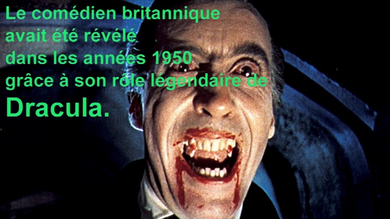 Il avait été Dracula et Saroumane: Christopher Lee est mort