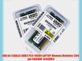 4GB kit (2GBx2) DDR3 PC3-10600 LAPTOP Memory Modules (204-pin SODIMM 1333MHz) Genuine A-Tech