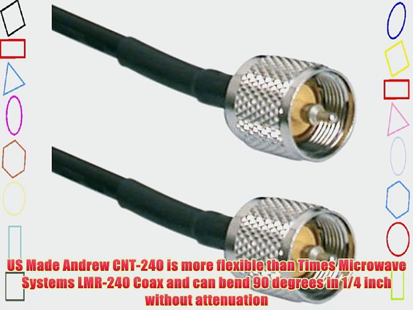 uxcell RG8/U Coax Cable with Pl259 Male Connectors for CB/Ham Radio 3