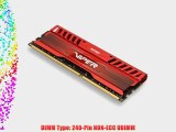 Patriot 8GB(2x4GB) Viper III DDR3 2133 (PC3-17000) CL11 Desktop Memory With Red Heatsink- PV38G213C1KRD
