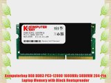 Komputerbay 8GB DDR3 PC3-12800 1600MHz SODIMM 204-Pin Laptop Memory with Black Heatspreader