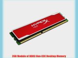 Kingston Technologies HyperX Red Series 2GB 1333MHz DDR3 PC3-10600 Memory Module KHX13C9B1R/2