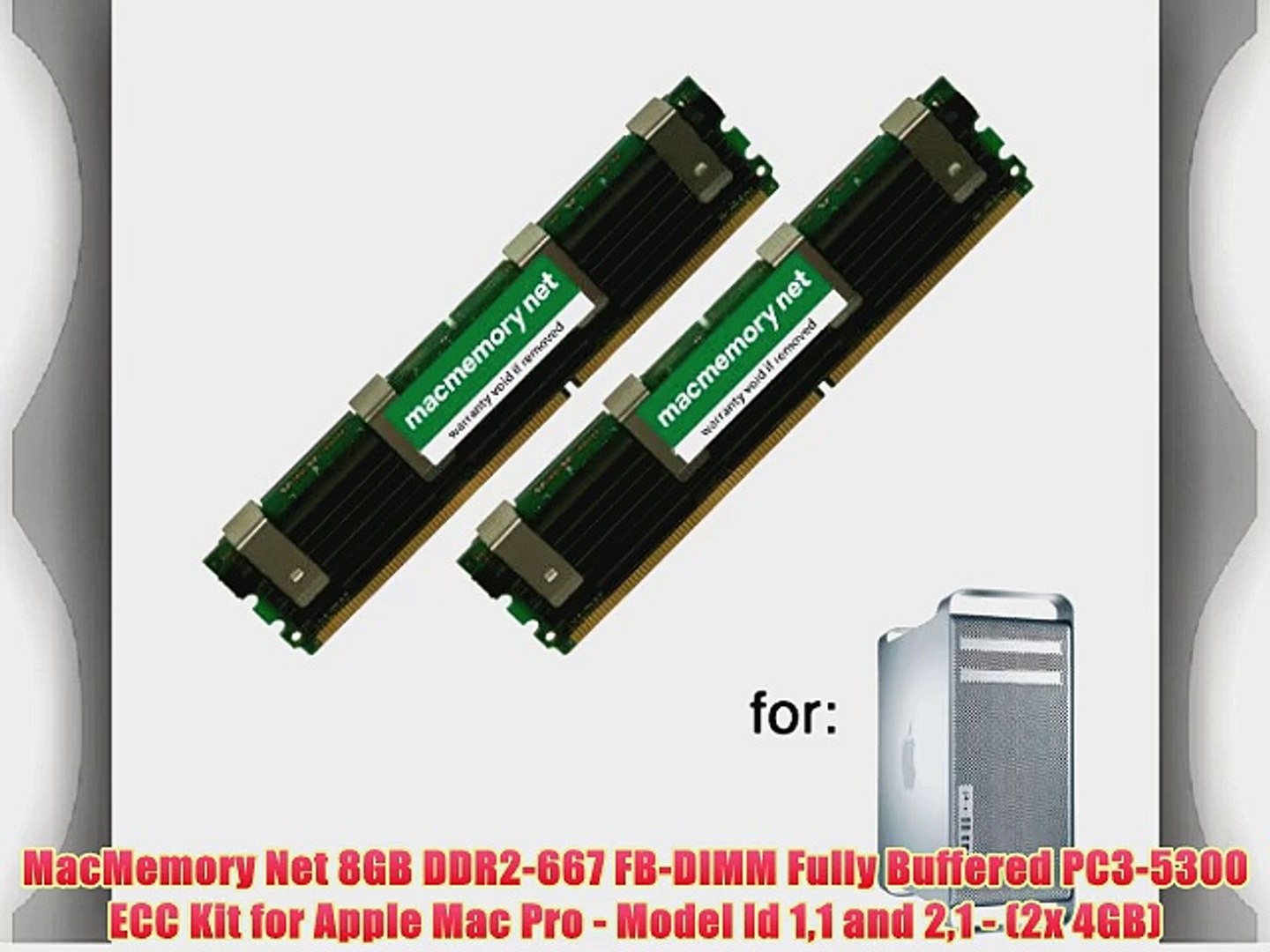 8GB KIT DDR2 800 MHZ ECC FBDIMM 2X4GB APPLE Mac Pro Computers/Tablets