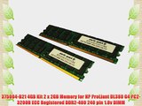 375004-B21 4GB Kit 2 x 2GB Memory for HP ProLiant DL380 G4 PC2-3200R ECC Registered DDR2-400