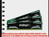 Crucial Ballistix Sport 3GB Kit (1GBx3) DDR3 1600 MT/s (PC3-12800) CL10 @1.5V UDIMM 240-Pin