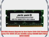4GB DDR3 Memory Upgrade for Acer Aspire 5349-2592 Notebook Series PC3-10600 204 pin 1333MHz