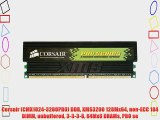 Corsair (CMX1024-3200PRO) DDR XMS3200 128Mx64 non-ECC 184 DIMM unbuffered 3-3-3-8 64Mx8 DRAMs