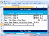 Excel Busn Math 29: Rate Of Change Formulas