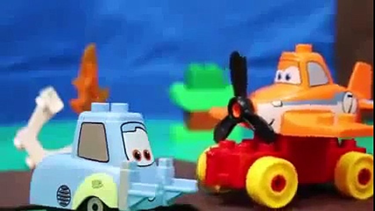 Duplo Lego Disney Planes by DisneyCarToys Fire and Rescue Dusty Crophopper with Disney Car