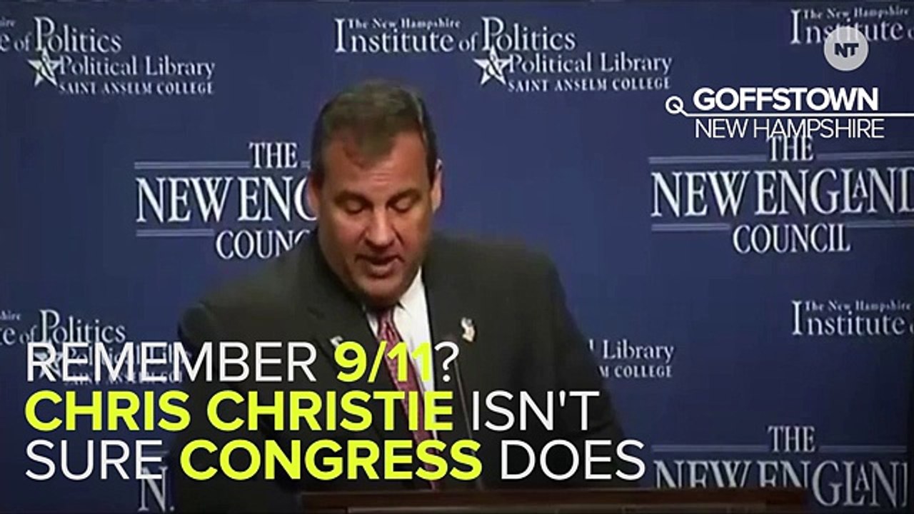 Chris Christie Thinks You & Congress Have Forgotten 9/11