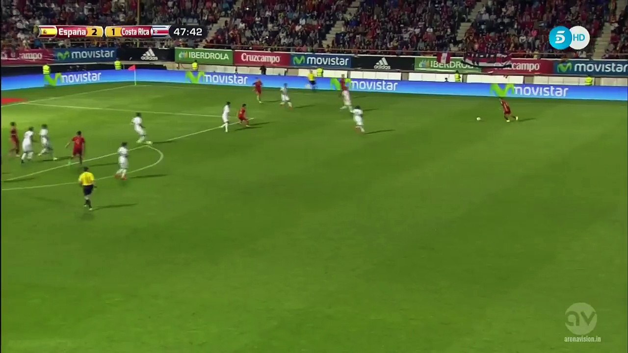 Keylor Navas Fantastic save against S Ramos - Spain vs Costa Rica 11.06.2015