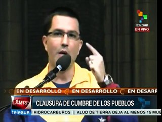 Denuncia Venezuela en Cumbre de los Pueblos la "dictadura mediática"
