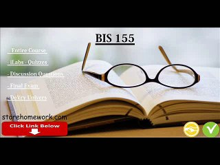 BIS 155 Final Exam