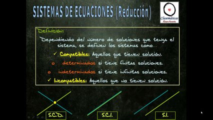 (Ecuaciones) - Sistemas de Ecuaciones Lineales de 2 variables: Reducción (1213)