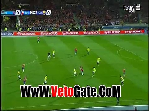 اليكسيس سانشيز يهدر فرصه التقدم لـ تشيلى امام الاكوادور