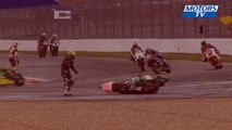 An unusual crash for two race bikes