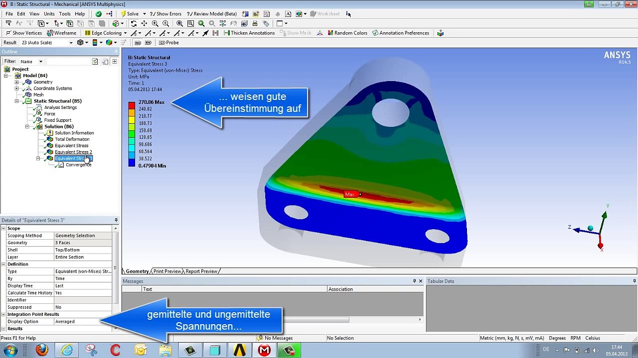CADFEM Tutorial Nr. 2 - Netzverfeinerung in ANSYS®Workbench™