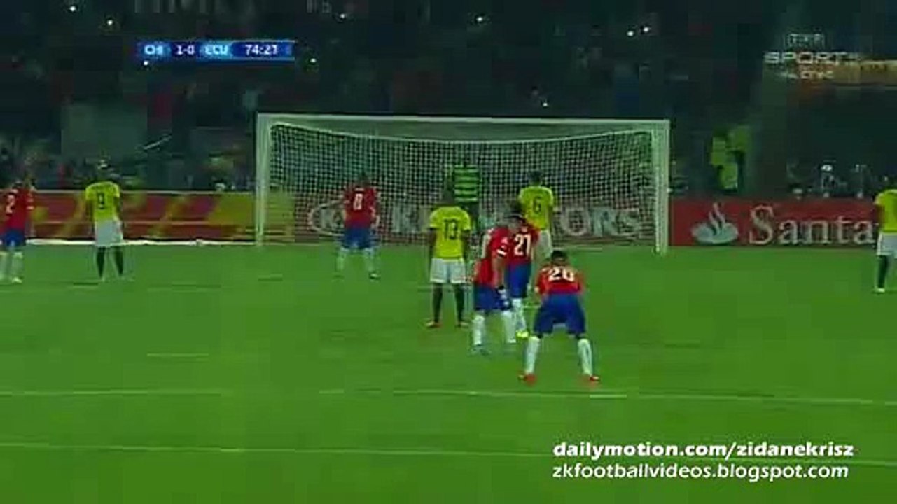 1-0 Arturo Vidal Great Penalty-Kick | Chile v. Ecuador - Copa America 11.06.2015